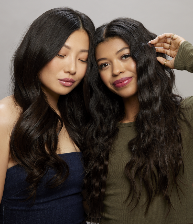 STRAIGHT SEAMLESS CLIP-INS - 2A Soft Ash Black