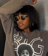 NATURAL BLACK STRAIGHT TOP LACE SHORT BOB WITH BANGS WIG