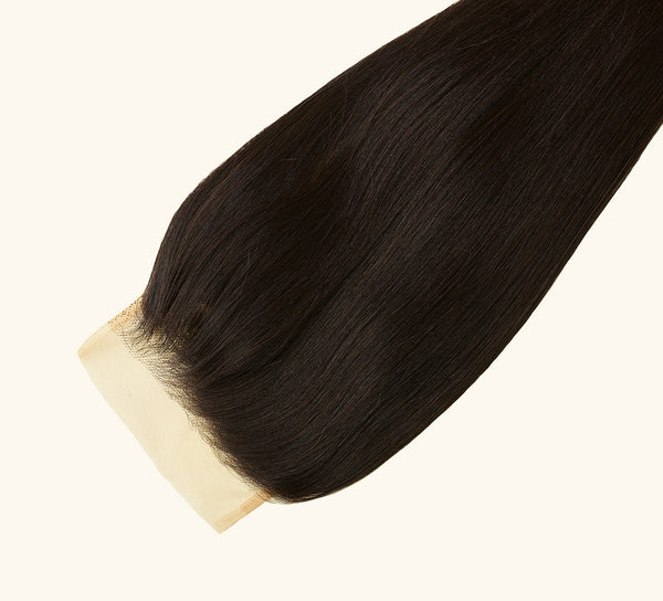 PERUVIAN YAKI STRAIGHT STANDARD LACE CLOSURE 5X5 - The Bundle Outlet